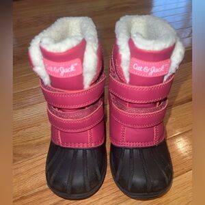 Cat & Jack Pink and Black Winter Boots